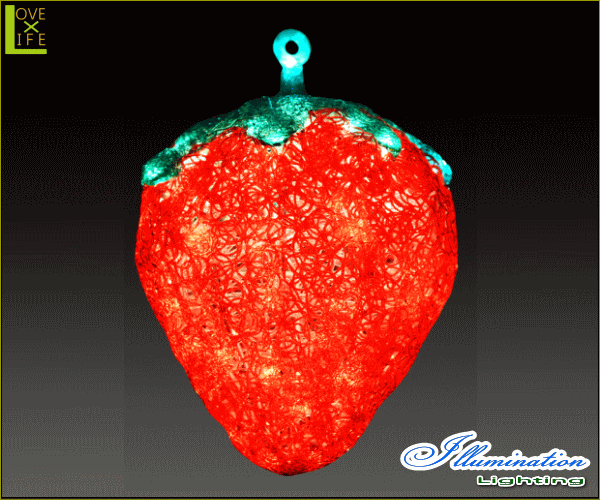 【イルミネーション】ストロベリー【イチゴ】【フルーツ】【果物】【果実】【あめ】【LED】【クリスタル】【電飾】【モチーフ】【クリスマス】【かわいい】
