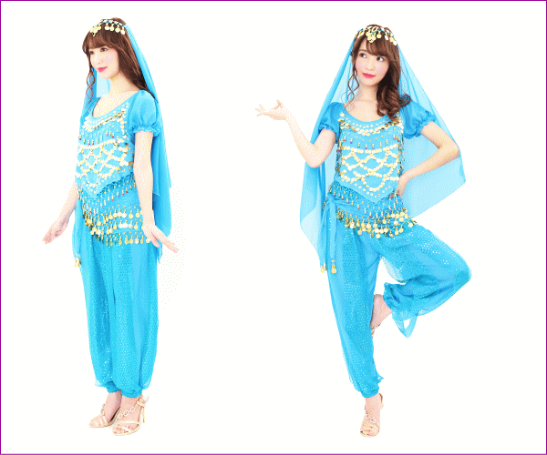 レディ ブルーアラビアン アラビア アラビア服 ダンス ダンス服 セクシー ガール 仮装 衣装 コスプレ の通販はau Pay マーケット ワールドショップ