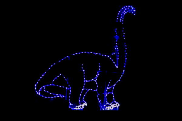 IDC-RLS007 【イルミネーション】恐竜イルミネーション【ブラキオサウルス】【ブルー】【恐竜】【アニマル】【動物】【平面】【壁掛け】【輝き】【電飾】【LED】【モチーフ】【クリスマス】【かわいい】