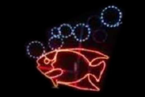 IDC-RLS037e2 【イルミネーション】魚イルミネーション【オレンジ】【魚】【アニマル】【動物】【平面】【壁掛け】【輝き】【電飾】【LED】【モチーフ】【クリスマス】【かわいい】