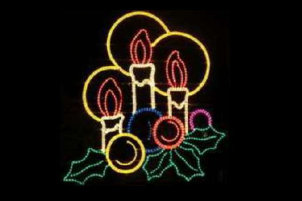 IDC-RLS113  【イルミネーション】キャンドルイルミネーション【イエロー】【グリーン】【キャンドル】【平面】【壁掛け】【輝き】【電飾】【LED】【モチーフ】【クリスマス】【かわいい】の通販は