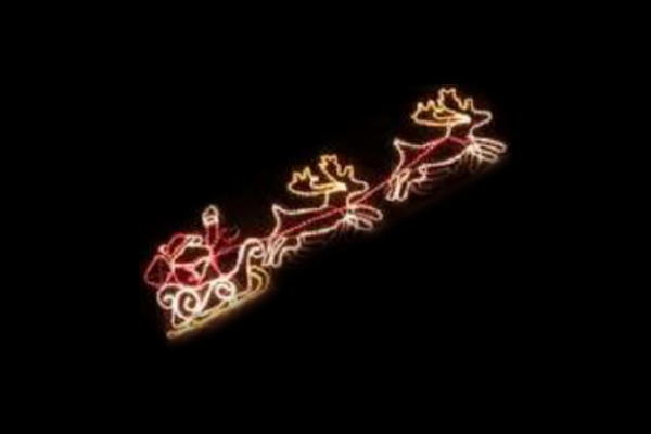 IDC-RLS256  【イルミネーション】サンタイルミネーション【レッド】【ブラウン】【サンタクロース】【トナカイ】【クリスマス】【平面】【壁掛け】【輝き】【電飾】【LED】【モチーフ】【かわいい】