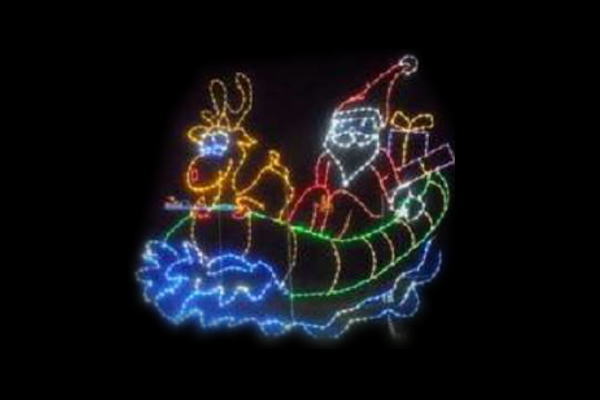 IDC-RLS264  【イルミネーション】クリスマスイルミネーション【レッド】【グリーン】【サンタクロース】【トナカイ】【クリスマス】【平面】【壁掛け】【輝き】【電飾】【LED】【モチーフ】【かわいい】