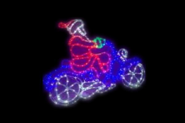 IDC-RLS279  【イルミネーション】クリスマスイルミネーション【レッド】【ブルー】【サンタクロース】【バイク】【クリスマス】【平面】【壁掛け】【輝き】【電飾】【LED】【モチーフ】【かわいい】