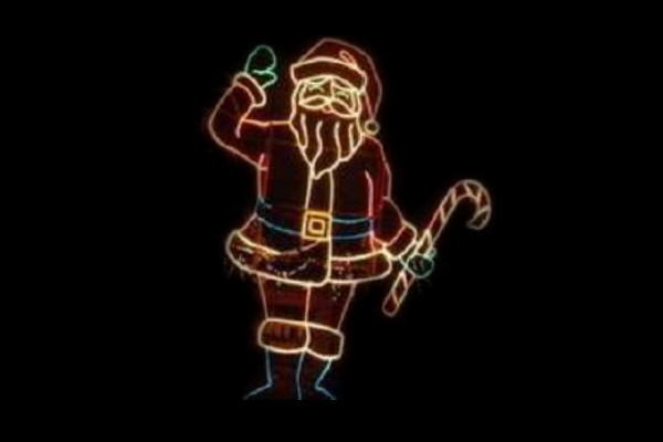 IDC-RLS298  【イルミネーション】クリスマスイルミネーション【レッド】【イエロー】【サンタクロース】【キャンディ】【クリスマス】【平面】【壁掛け】【輝き】【電飾】【LED】【モチーフ】【かわいい】