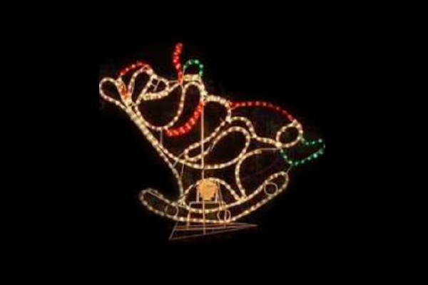 IDC-RLS305  【イルミネーション】クリスマスイルミネーション【レッド】【イエロー】【ロッキングチェア】【サンタクロース】【クリスマス】【平面】【壁掛け】【輝き】【電飾】【LED】【モチーフ】【かわいい】
