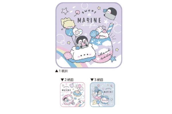 カミ209495 【送料無料】 【オリジナル】ミニちびタオル3枚組【SWEET MARINE LIFE】【動物】【アニマル】【タオル】【たおる ...