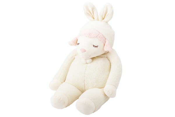 リブ97001-12 【抱き枕】【オリジナル】抱きまくら【アイボリー】【BIG】【ひつじのメイプル】【アニマルフードメイプル】【動物】【アニマル】【羊】【ひつじ】【クッション】【ぬいぐるみ】【抱きまくら】【だきまくら】【雑貨】【グッズ】【かわいい】