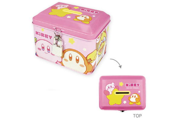 ティHK-5542715HY　【星のカービィ】カギ付き缶バンク【ひょっこり】【カービィ】【ゲーム】【ゲームキャラ】【カービー】【任天堂】【バンク】【貯金箱】【ちょきんばこ】【ケース】【ボックス】【インテリア】【雑貨】【グッズ】【かわいい】