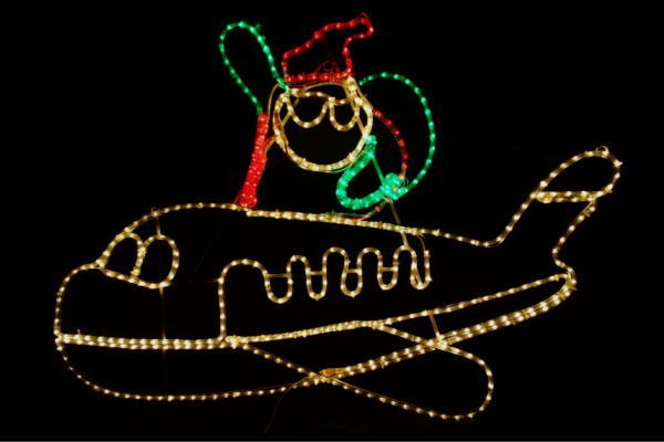 【LEDイルミネーション】 飛行機サンタ【大人気】【クリスマス】【LED】【イルミネーション】【電飾】【Xmas】【クリスマス】【ライト】【光】【2023】【派手】【映え】