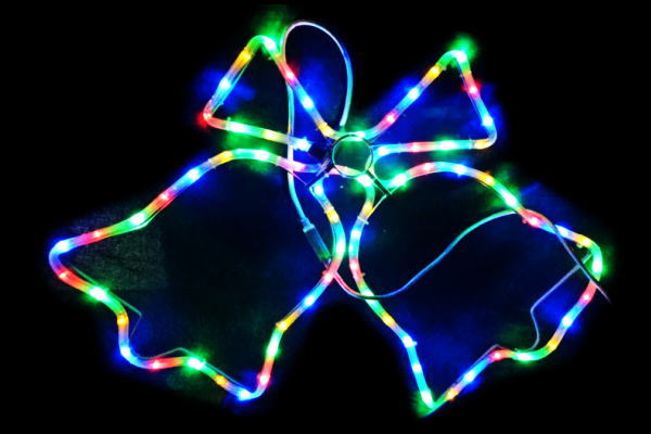【LEDイルミネーション】シンプル　ベル　レインボー　ミックス　リボン【クリスマス】【LED】【イルミネーション】【電飾】【Xmas】【鈴】【鐘】【MIX】