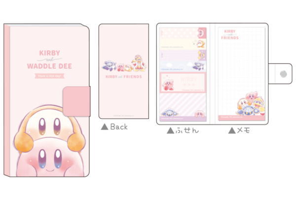 カミ302396　【送料無料】【星のカービィ】スマホカバーふせんメモ【POPPING UP】【カービィ】【メタナイト】【デデデ大王】【ワドルディ】【ゲーム】【ゲームキャラ】【メモ帳】【付箋】