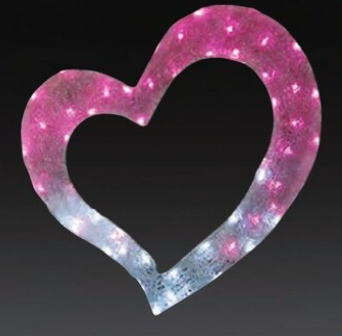 アミACR-HEP-WPL 【大型商品】【イルミネーション】ハート【大】【ホワイトピンク】【カラフル】【レインボー】【LED】【ライト】【光】【電飾】【装飾】【飾り】【モチーフ】【オブジェ】【パーティー】【イベント】【クリスマス】【雑貨】【グッズ】【かわの通販は