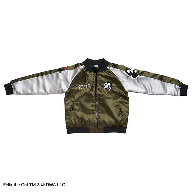 マル4755004400 【フィリックス】スカジャン【カジュアルキャット】【アメキャラ】【アメリカ】【アニメ】【アウター】【ジャンパー】【服】【メンズ】【男性】【ファッション】【雑貨】【グッズ】【かわいい】