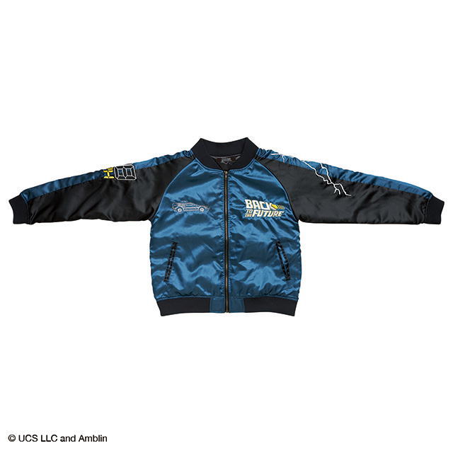 マル4755004600 【バックトゥザフューチャー】スカジャン【タイムブルー】【アメリカ】【映画】【アウター】【ジャンパー】【服】【メンズ】【男性】【ファッション】【雑貨】【グッズ】【かわいい】