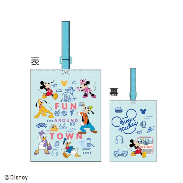 マル2065044700　【ディズニーキャラクター】シューズバッグ【ファンタウン】【ブルー】【青】【ミッキーアンドフレンズ】【アニメ】【映画】【カバン】【かばん】【鞄】【ケース】【鞄入れ】【収納】【学校】【保育園】【幼稚園】【子供】【キッズ】【雑貨】【グ