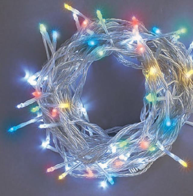 コロLCR100M5　【イルミネーション】LCRストレートライト100球【5色ミックス】【シルバーコード】【きれい】【美しい】【光】【冬】【クリスマス】【ツリー】【パーティー】【イベント】【飾り】【エコ】【電飾】【LED】【野外】【屋外】【雑貨】【グッズの通販は 10,270円