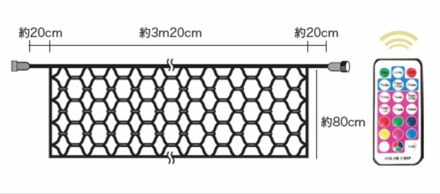 コロSL182RGB　【イルミネーション】RGB182球ネットライト【レインボー】【カラフル】【ブラックコード】【きれい】【美しい】【光】【冬