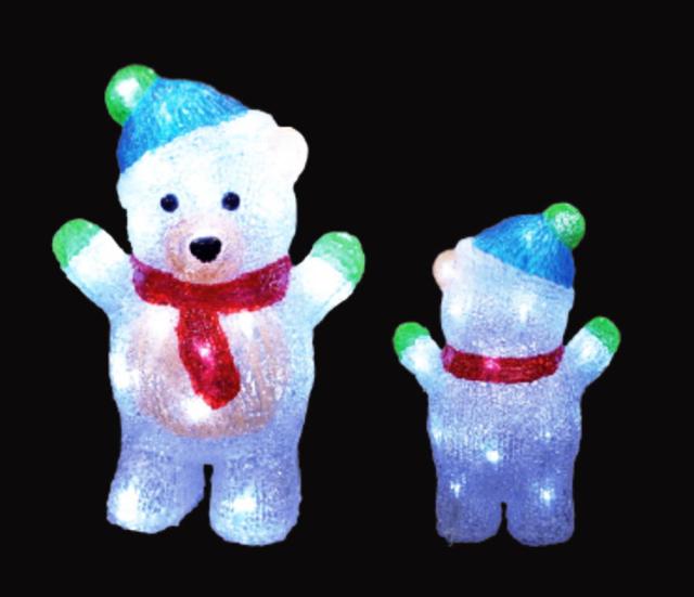 コロL3D394　【イルミネーション】ハンドアップベア【動物】【アニマル】【3Dモチーフ】【きれい】【美しい】【光】【冬】【クリスマス】【パーティー】【イベント】【LED】【飾り】【エコ】【電飾】【野外】【屋外】【雑貨】【グッズ】【かわいい】