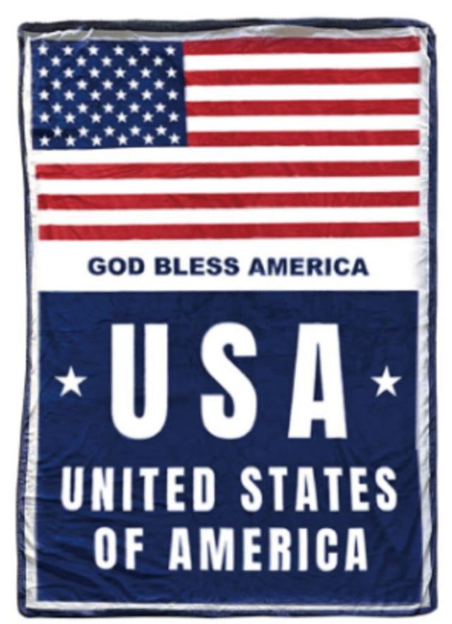 ショ158958  【アメリカン雑貨】ボアブランケット【L】【USA FLAG】【アメリカ】【アメキャラ】【ブランケット】【膝掛け】【ひざかけ】【肩掛け】【マット】【毛布】【冬】【お昼寝】【雑貨】【グッズ】【かわいい】