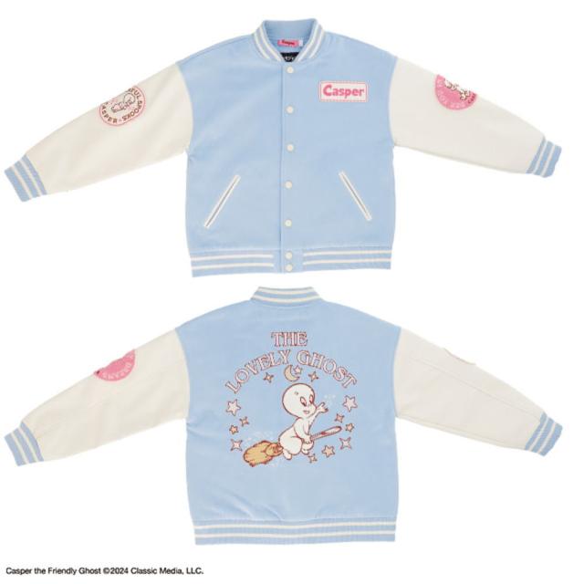 マル4755019800 【送料無料】【キャスパー】スタジャン【L】【ラブリーゴースト】【映画】【アウター】【ジャンパー】【服】【レディース】【女性】【メンズ】【男性】【ファッション】【雑貨】【グッズ】【かわいい】 【TE】