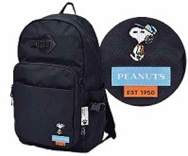 マリSPZ-3744 【スヌーピー】【SNOOPY】スクリュック【ブラック】【黒】【BLネーム】【RE-PET】【ウッドストック】【バッグ】【かばん】【カバン】【鞄】【バックパック】【収納】【お出かけ】【アウトドア】【学校】【スクール】【雑貨】【グッズ