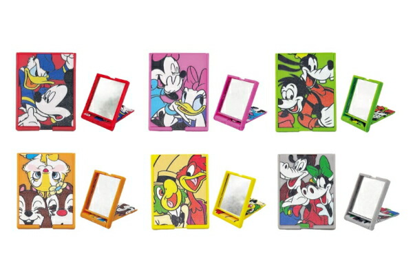 エス17889 【送料無料】【12個セット】【セット】【セット商品】【ディズニーキャラクター】シークレットミニミラー【ミッキーマウス】【ミニーマウス】【アニメ】【映画】【鏡】【折りたたみ】【コンパクト】【メイク】【化粧】【コスメ】【雑貨】【グッズ】【かわ