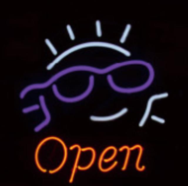 ショ153588 【アメリカン雑貨】ネオンサイン【GLASS OPEN】【USA】【アメキャラ】【開店】【飲食店】【BAR】【バー】【カフェ】【ネオンライト】【電飾】【ライト】【サイン】【看板】【イルミネーション】【インテリア】【雑貨】【グッズ】【かわい