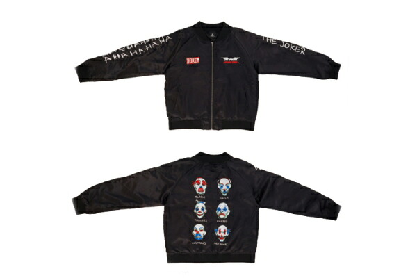 マル4105110100DCコミック　スカジャン3L　ピエロ　ダークナイト　アメコミ　ヒーローズ　アニメ　映画　アウター　ジャンパー　服　メンズ　男性　ファッション　雑貨　グッズ　かわいい