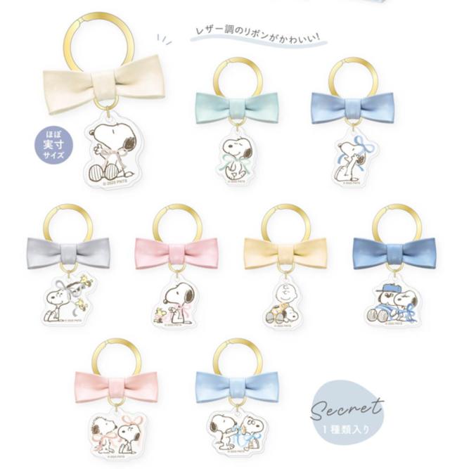 ティセット274512 【10個セット】　【セット】　【セット商品】　スヌーピー　SNOOPY 　シークレットリボンキーリングピーナッツ　ウッドストック　すぬーぴー　アニメ　キャラクター　キーホルダー　キーリング　チャーム　鍵　雑貨　グッズ　かわいい