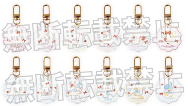 ティセット277766 【12個セット】　【セット】　【セット商品】　サンリオキャラクターズ　トレーディングぷっくりクリアキーホルダースウィートケーキコレクション　キーホルダー　キーリング　チャーム　鍵　雑貨　グッズ　かわいい