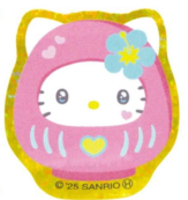 ケイSADA-ST-KT 【送料無料】　【10枚セット】　【セット】　【セット商品】　【日本製】　サンリオキャラクターズ　だるまシリーズ　ステッカーハローキティ　シール　文房具　雑貨　グッズ　かわいい