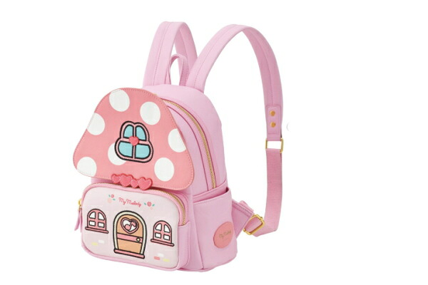 スケ702396 【送料無料】　サンリオキャラクターズ　お家型ミニリュックマイメロディ　かばん　カバン　鞄　収納　遠足　アウトドア　子供　キッズ　雑貨　グッズ　かわいい