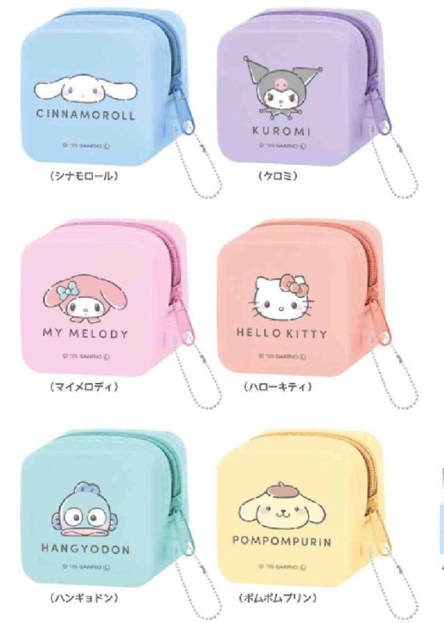 クラ135580 【12個セット】　【セット】　【セット商品】　サンリオキャラクターズ　トレーディングシリコンポーチサンリオ　ケース　小物入れ　イヤホン入れ　収納　メイク　化粧　コスメ　キーホルダー　キーリング　雑貨　グッズ　かわいい