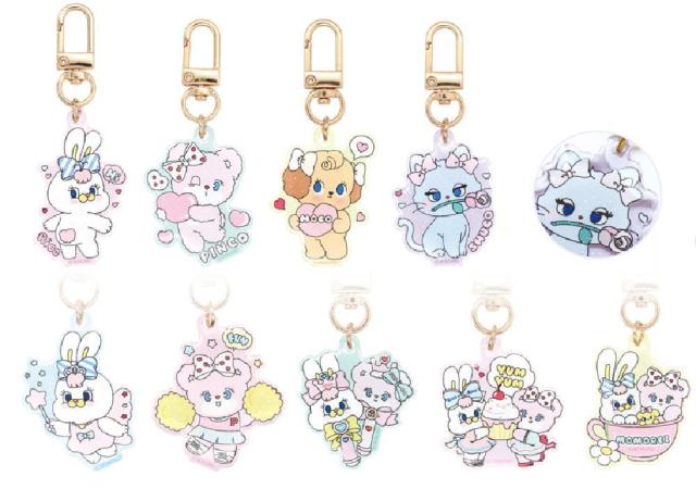 ティセット276349 【送料無料】　【10個セット】　【セット】　【セット商品】　MOMOREI　シークレットぷっくりアクリルチャーム動物　アニマル　キーホルダー　キーリング　チャーム　雑貨　グッズ　かわいい　【TE】