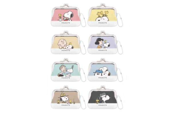 3 【送料無料】　【8個セット】　【セット】　【セット商品】　スヌーピー　SNOOPY　トレーディングがま口コインケースピーナッツ　ウッドストック　キャラクター　ポーチ　小銭入れ　サイフ　ウォレット　お出かけ　アウトドア　雑貨　グッズ　かわいい　【TE】