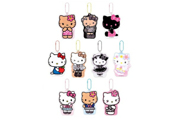 クラ136957 【送料無料】　【10個セット】　【セット】　【セット商品】　サンリオキャラクターズ　トレーディングミラーキーホルダーハローキティ　鏡　キーホルダー　キーリング　チャーム　鍵　雑貨　グッズ　かわいい　【TE】