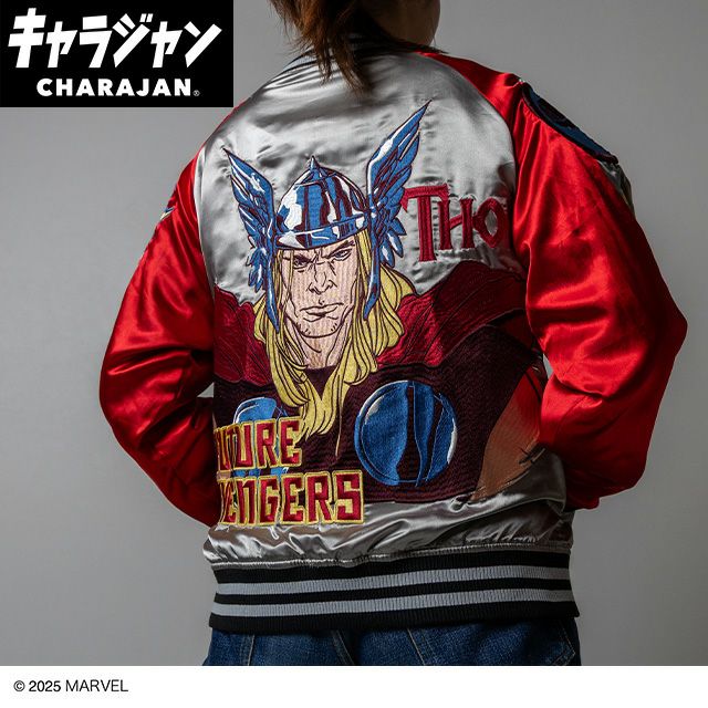 マル2505049900 マーベルキャラクター　スタジャン5L　デッドプール　MARVEL　アメコミ　ヒーローズ　アニメ　映画　キャラジャン　アウター　ジャンパー　服　レディース　女性　メンズ　男性　ファッション　雑貨　グッズ　かわいい