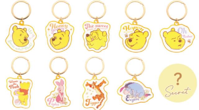 ティセット287666 【送料無料】　【10個セット】　【セット】　【セット商品】　ディズニーキャラクター　シークレットプレーミングキーリングWinnie the Pooh　くまのプーさん　アニメ　映画　キーホルダー　キーリング　チャーム　鍵　コレクショ