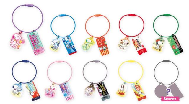 ティセット286331 【送料無料】　【10個セット】　【セット】　【セット商品】　スヌーピー　SNOOPY　シークレット2チャームキーリングFun!Fun!AMUSEMENT　ピーナッツ　ウッドストック　キーホルダー　キーリング　チャーム　鍵　コレクシ