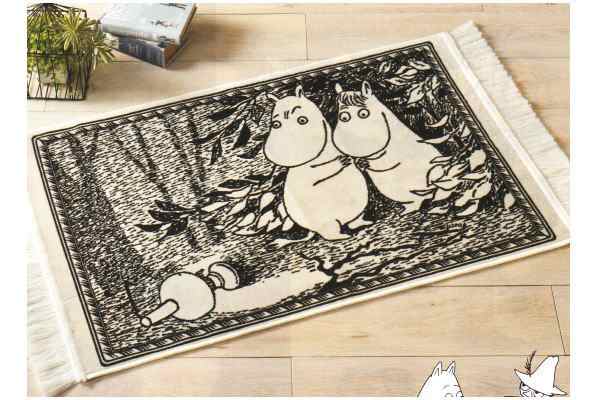 丸眞 玄関マット MOOMIN ムーミン H60×W100cm 見つめながら 1 - ラグ