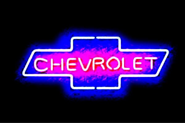 休日限定 ネオン Chevrolet シボレー エンブレム クラシックカー クルマ 車 カー カフェ ネオンライト 電飾 Led その他ライト 照明