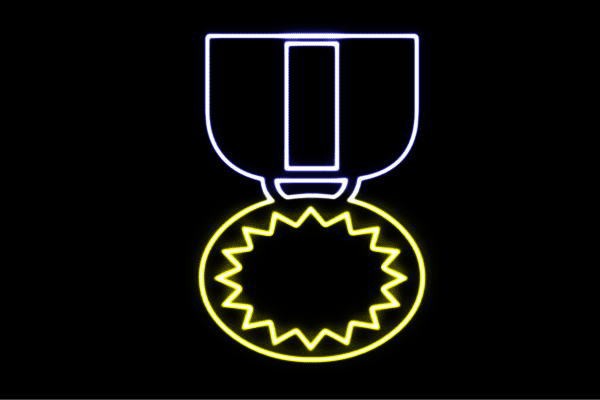 ネオン メダル 金メダル 銀メダル 銅メダル 勝利 金 銀 銅 アイコン イラスト ネオンライト 電飾 の通販はau Pay マーケット ワールドショップ