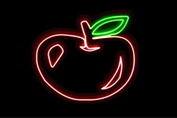 【ネオン】りんご【2】【リンゴ】【林檎】【果物】【フルーツ】【BAR】【バー】【ネオンライト】【電飾】【LED】【ライト】【サイン】【neon】【看板】【イルミネーション】【インテリア】【店舗】【ネオンサイン】【アメリカン雑貨】【かわいい】【おしゃれ】