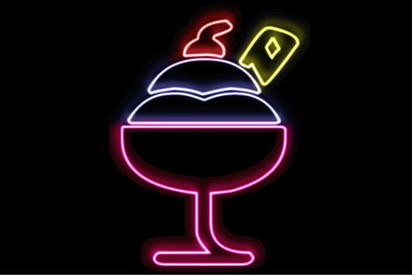 【ネオン】パフェ【7】【アイスクリーム】【ICE CREAM】【アイス】【アイコン】【デザート】【ネオンライト】【電飾】【LED】【ライト】【サイン】【neon】【看板】【イルミネーション】【インテリア】【店舗】【ネオンサイン】【アメリカン雑貨】