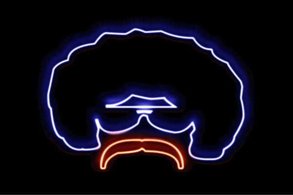 ネオン アフロ ひげ 髭 髪の毛 フェイス パーマ アイコン イラスト ネオンライト 電飾 Led ライト の通販はau Pay マーケット ワールドショップ