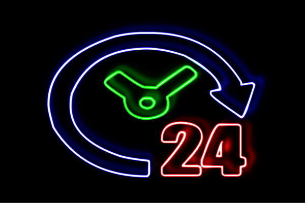 【ネオン】年中無休【24時間】【時間】【無休】【年中】【営業】【イラスト】【ネオンライト】【電飾】【LED】【ライト】【サイン】【neon】【看板】【イルミネーション】【インテリア】【店舗】【ネオンサイン】【アメリカン雑貨】【おしゃれ】【かわいい】