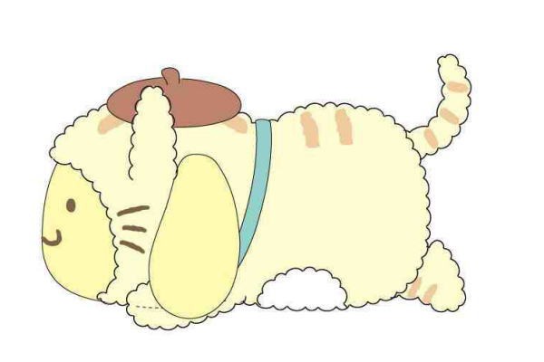 サンリオキャラクター】【Happy Cat】寝そべりぬいぐるみ【ポムポム