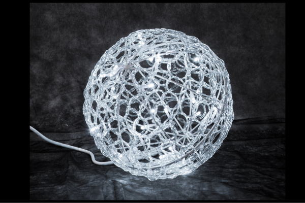 【イルミネーション】クリスタルグローボール【ホワイト】【30cm】【ボール】【ぼーる】【球】【ライト】【LED】【3D】【装飾】【飾り】【アート】【輝き】【電飾】【モチーフ】【イルミ】【クリスタル】【グロー】【クリスマス】