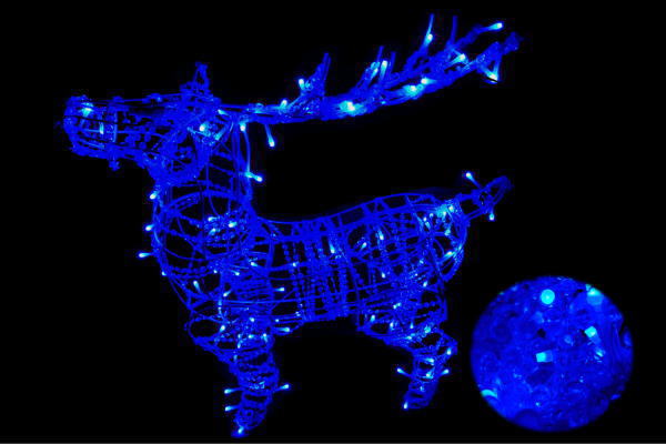 トナカイ イルミネーション 青色 LED 2体セット 屋外 クリスマス トナカイ イルミネーション 青色 LED 2体セット 屋外 クリスマス